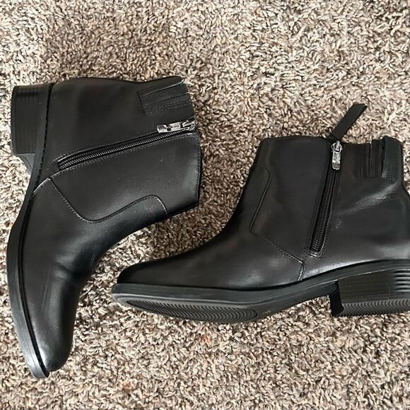 Easy Spirit Womens Black Casual Booties Shoe Sz 8.5M Lacy, Block Heel, Round-Toe - Picture 5 of 10